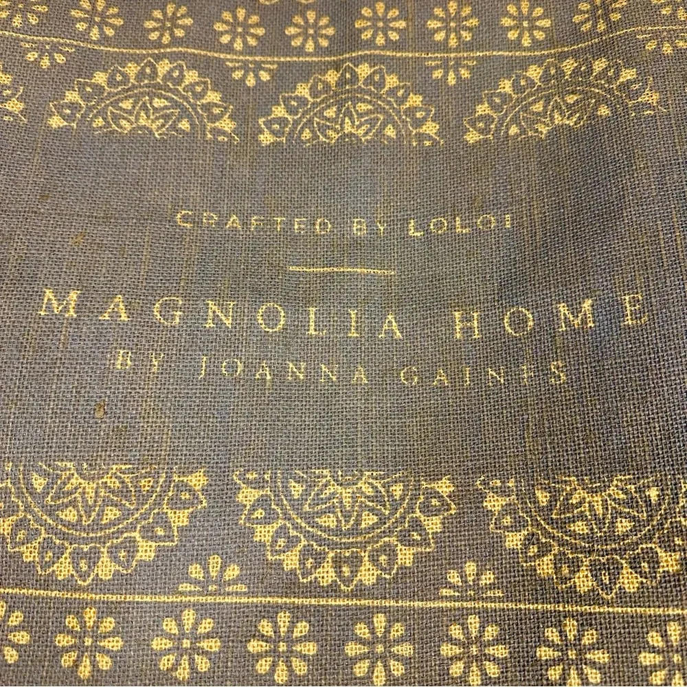 Magnolia Home Burlap Tote Bag